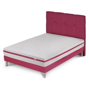 Ružová posteľ s matracom Stella Cadente Pluton, 160 × 200 cm