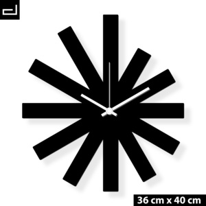 Dizajnové nástenné hodiny: Black Star - Čierne plexi | atelierDSGN