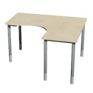 Roh kancelársky stôl Gemi line, 160/80 x 140/65 x 70 E 90 cm, pravé vyhotovenie, javor jersey