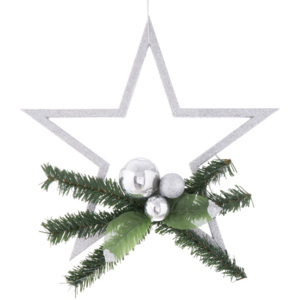 Vianočná dekorácia v striebornej farbe Ixia Pine