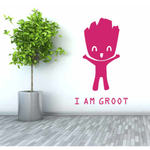 GLIX Groot 3 - samolepka na stenu Růžová 50x30 cm