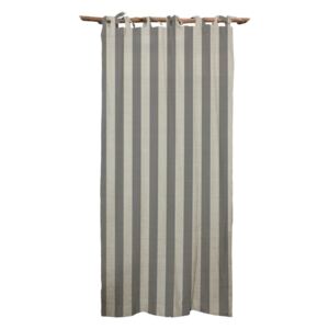 Sivý záves Linen Couture Cuture Cortina Hogar Grey Stripes