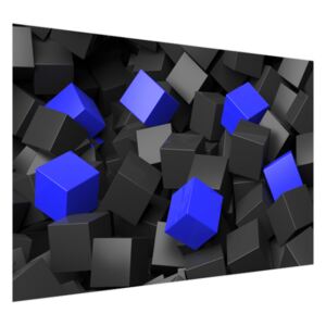 FototapetaČierno - modré kocky 3D 200x135cm S-FT3705A_1AL(L)