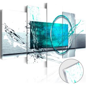 Obraz na akrylátovom skle - Turquoise Expression [Glass] 100x50