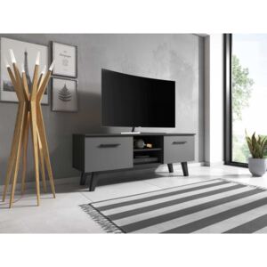 TV stolík/skrinka Nord (cierna matna + grafit). Vlastná spoľahlivá doprava až k Vám domov