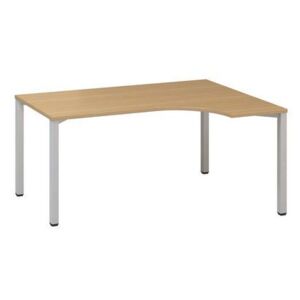 Ergo kancelársky stôl Alfa 200, 180 x 120 x 74,2 cm, pravé vyhotovenie, dezén buk, RAL9022