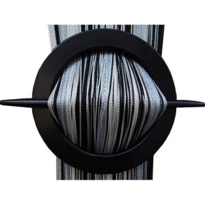 Šnúrková záclona 300 x 180 biela, strieborná, čierna ( Viacfarebná záclona 300x180 biela, strieborná, čierna)