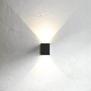 Nordlux CANTO KUBI | dizajnová vonkajšia nástenná lampa Farba: Čierna