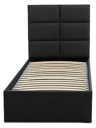 Čalúnená posteľ TORES II bez matraca rozmer 90x200cm Biela eko-koža