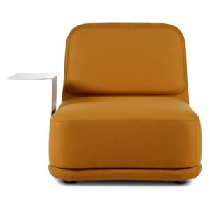 Oranžové kreslo s bielym kovovým stolíkom Softline Standby Medium + Side Table