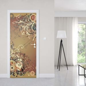 GLIX Fototapeta na dvere - Flowers Abstract Swirl Design