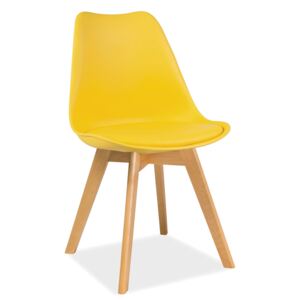 SIGNAL Kris Buk jedálenská stolička žltá / buk