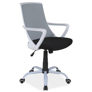 SIGNAL Q-248 kancelárska stolička s podrúčkami sivá / čierna / biela