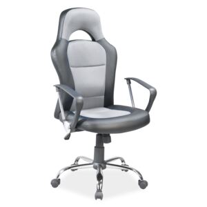 SIGNAL Q-033 kancelárska stolička s podrúčkami sivá / čierna