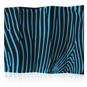 Paraván Zebra pattern (turquoise) Dekorhome 225x172 cm (5-dielny)