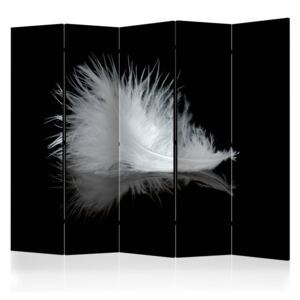 Paraván White feather Dekorhome 225x172 cm (5-dielny)