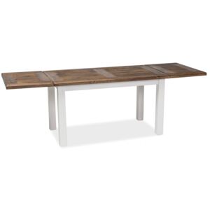SIGNAL Poprad II rozkladací jedálenský stôl hnedý vosk / biely vosk