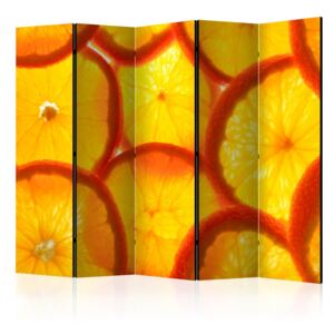 Paraván Orange slices Dekorhome 225x172 cm (5-dielny)