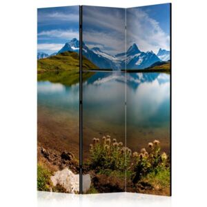 Paraván Lake with mountain reflection Switzerland Dekorhome 135x172 cm (3-dielny)