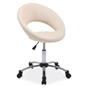 SIGNAL Q-128 kancelárska stolička krémová