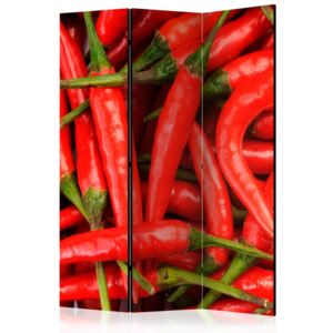 Paraván Chili pepper - background Dekorhome 135x172 cm (3-dielny)
