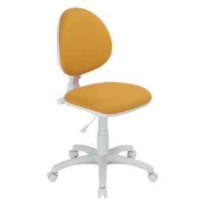 NOWY STYL Smart White detská stolička na kolieskach oranžová / biela