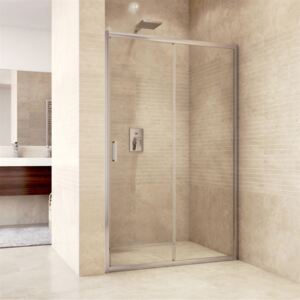 Sprchové dvere zasúvacie, Mistica, 120x190 cm, chróm ALU, sklo Chinchilla