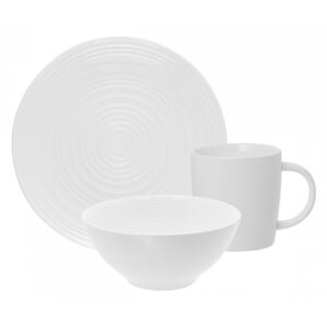 Lunasol - Raňajkový set biely lesklý 12 ks - Gaya RGB (w0015)