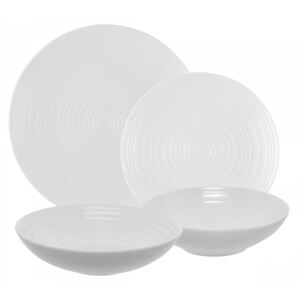 Lunasol - Porcelánový set biely lesklý 19 ks - Gaya RGB Spiral (w0016)