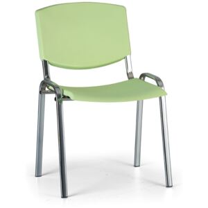 EUROSEAT Konferenčná stolička SMILE, chrómovaná konštrukcia, zelená + Záruka 7 rokov