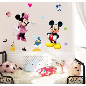 ZooYoo detská nálepka na stenu mickey mouse a minnie zvitok 50 x 70 cm