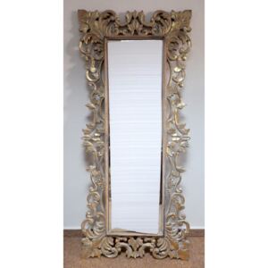 Luxusné zrkadlo Queen, hnedo/zlatá, 180 cm