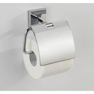 WENKO Držiak WC papiera BEZ VŔTANIA PowerLoc LACENO kovovo lesklý 14x15x8 cm