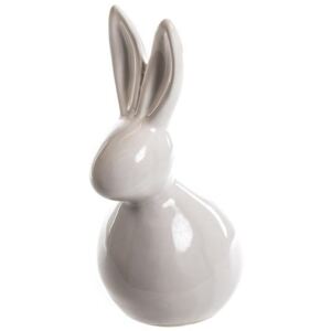 Zajačik dekorácia biela keramika 18cm