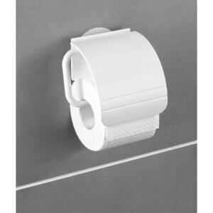 WENKO Držiak WC papiera BEZ VŔTANIA StaticLoc OSIMO biely 14x15x5 cm