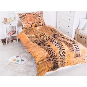 Jerry Fabrics Bavlnené obliečky Leopard 3D 140x200