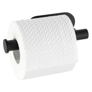 WENKO Držiak WC papiera BEZ VŔTANIA TurboLoc OREA BLACK čierny 5x16x7 cm