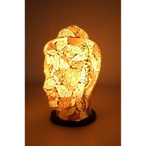 Lampa ART - Budha, bielo-zlatá, bielo-hnedá