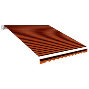 Tieniaca plachta na markízu, plátená, oranžovo hnedá 350x250 cm