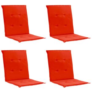 Podložky na záhradné stoličky 4 ks červené 100x50x3 cm