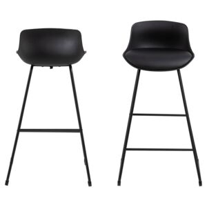 ACTONA Sada 2 ks − Barová židle Tina – černá