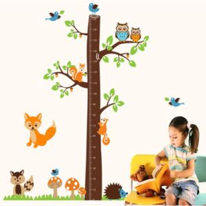 ZooYoo detská nálepka na stenu meter strom so zvieratkami zvitok 60 x 90 cm x 2, konečná veľkosť cca 182 x 182 cm