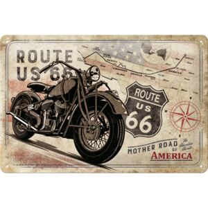 Nostalgic Art Plechová ceduľa: Route 66 (mapa) - 20x30 cm
