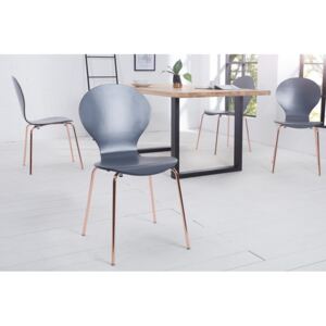 Sivo-medená jedálenská stolička Form »