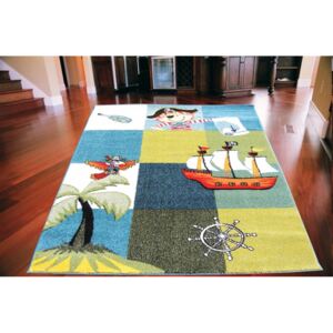 Detský koberec Pirát modrý, Velikosti 120x170cm