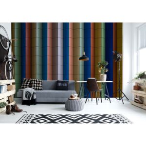 GLIX Fototapeta - Colorful Stripes Vliesová tapeta - 368x254 cm