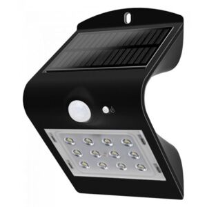 V-Tac LED Solárne nástenné svietidlo so senzorom LED/1.5W/3,7V IP65 čierna VT0276 + záruka 5 rokov zadarmo