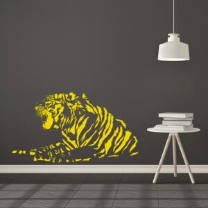 GLIX Tiger - nálepka na stenu Žltá 70 x 125 cm