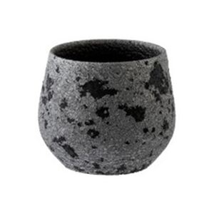Kvetináč šedý čierny keramický 4ks set SMOKEY GREY