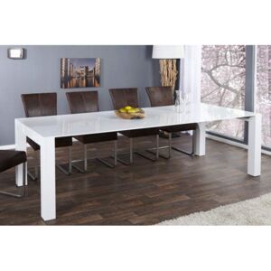 Biely rozkladací jedálenský stôl X7 100 x 180 – 220 – 260 cm »